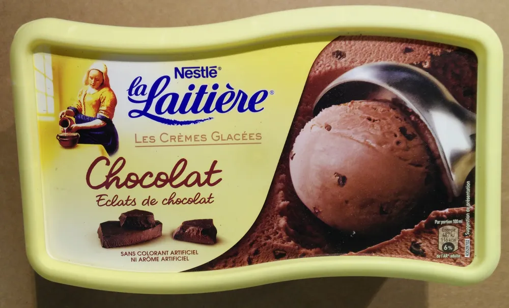 La Laitière Les crèmes glacées Chocolat éclats de chocolat