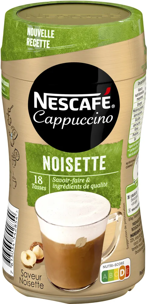 NESCAFÉ® Cappuccino Noisette, Café soluble, Boîte de 270g