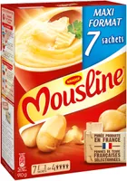 MOUSLINE Purée Nature Format Economique, 7 sachets pour 4 personnes (7x130g)
