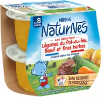 NESTLE NATURNES Les Sélections Légumes du pot-au-feu Bœuf-2x200g-Dès 8 mois