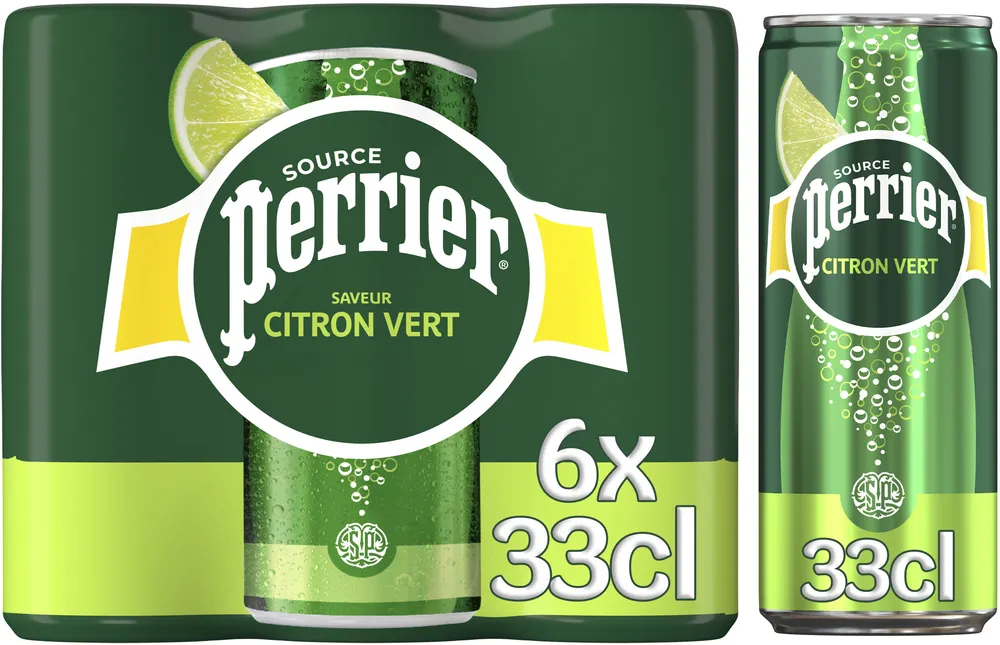 PERRIER eau gazeuse aromatisée citron vert 6x33cl
