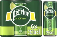 PERRIER eau gazeuse aromatisée citron vert 6x33cl