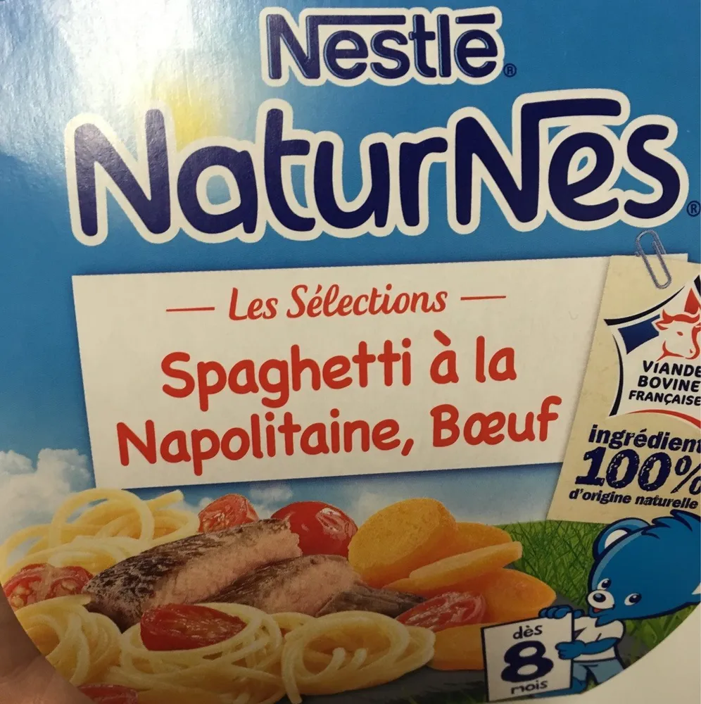 Plat Complet Spaghetti à La Napolitaine B?uf Naturnes Sélection Nestlé 2 x 200G +