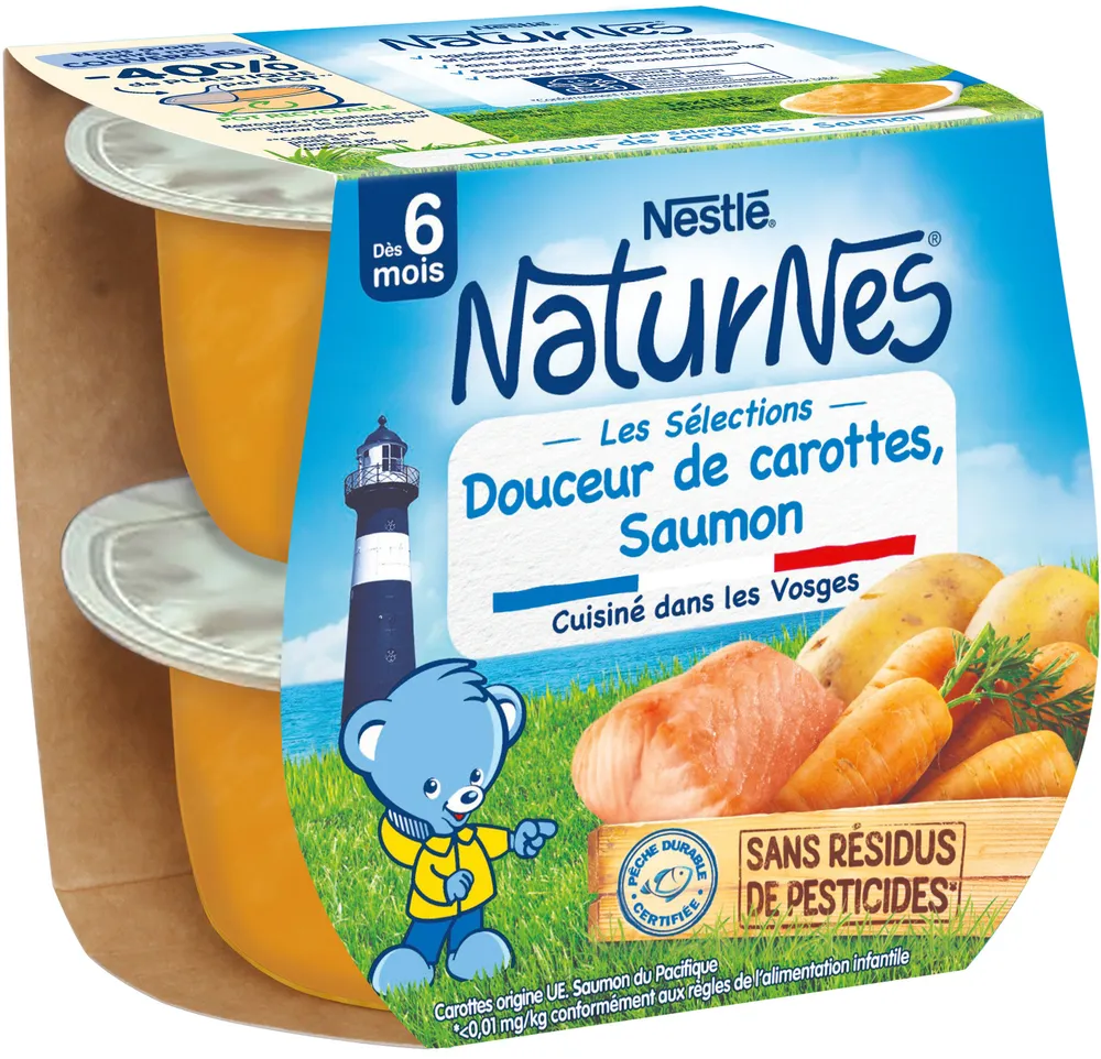 NATURNES Douceur de carottes, Saumon