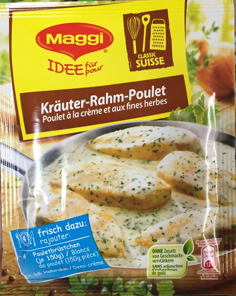 Idée pour Poulet à la crème et aux fines herbes