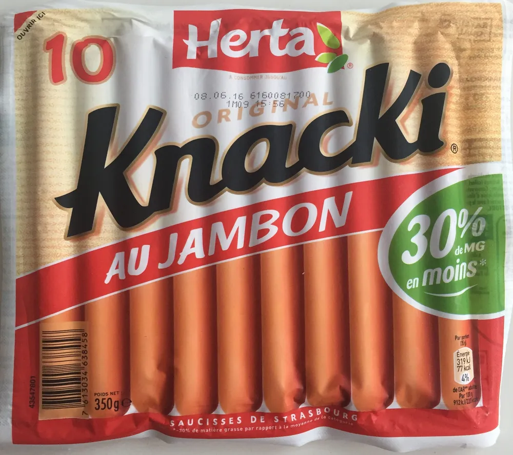 Knacki au jambon saucisses de Strasbourg