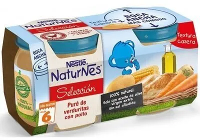 Nestlé Naturnes - Selección Puré De Verduritas Con Pollo - a Partir De 6 Meses - 2 X 200 G