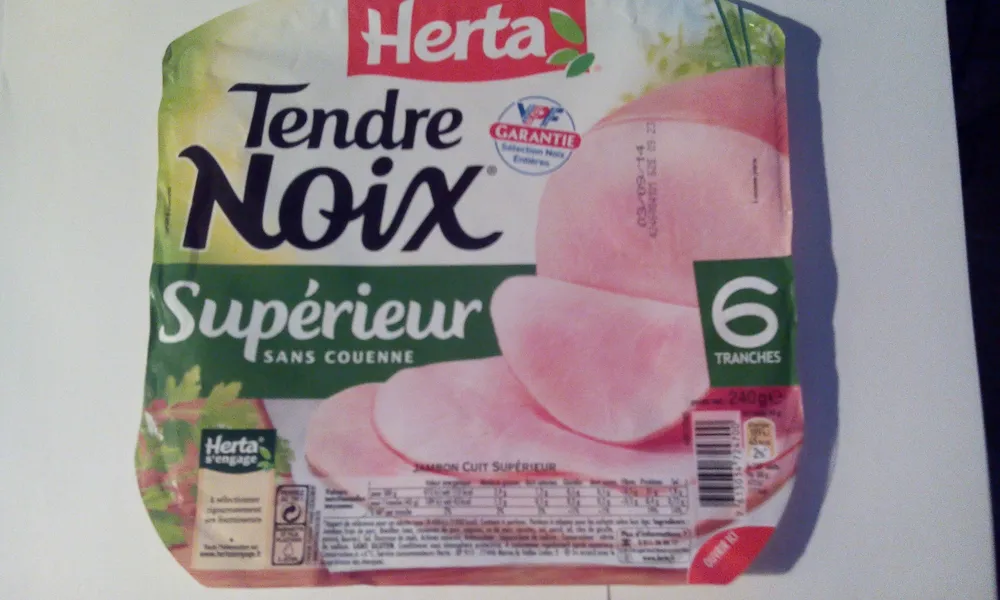 Tendre Noix, Supérieur Sans Couenne (6 Tranches)