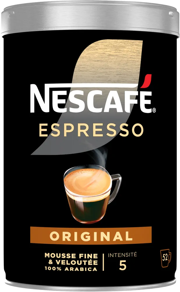 NESCAFÉ Espresso Original, Café Soluble 100% pur Arabica, Boîte de 95g