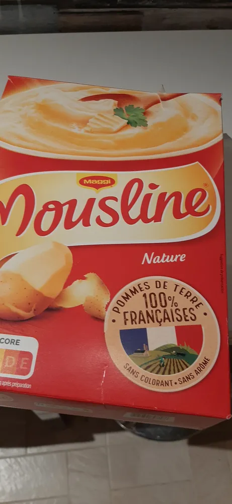 MOUSLINE Purée Nature, 8 sachets pour 4 personnes (8x130g)
