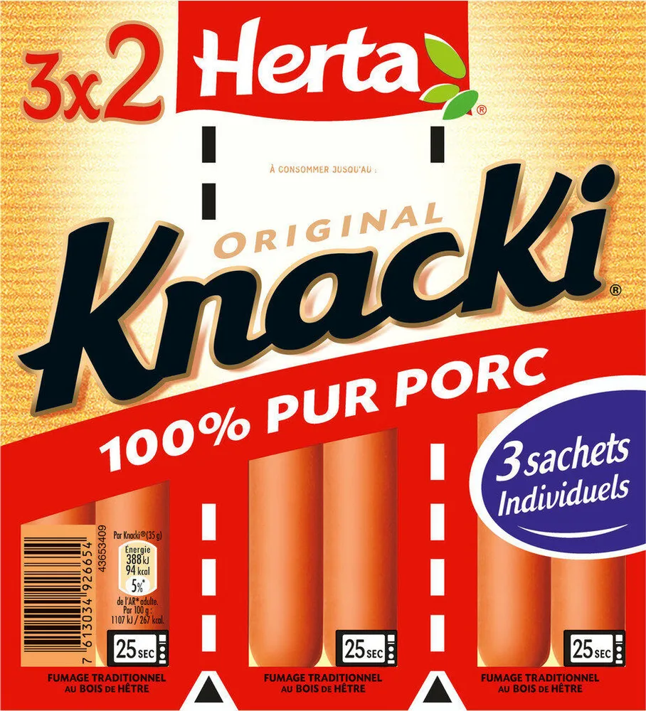KNACKI Original saucisses pur porc