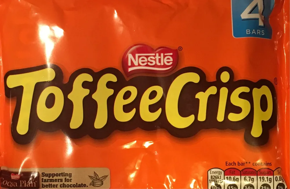 Toffee Crisp Milk Chocolate Bar Multipack 4 Pack