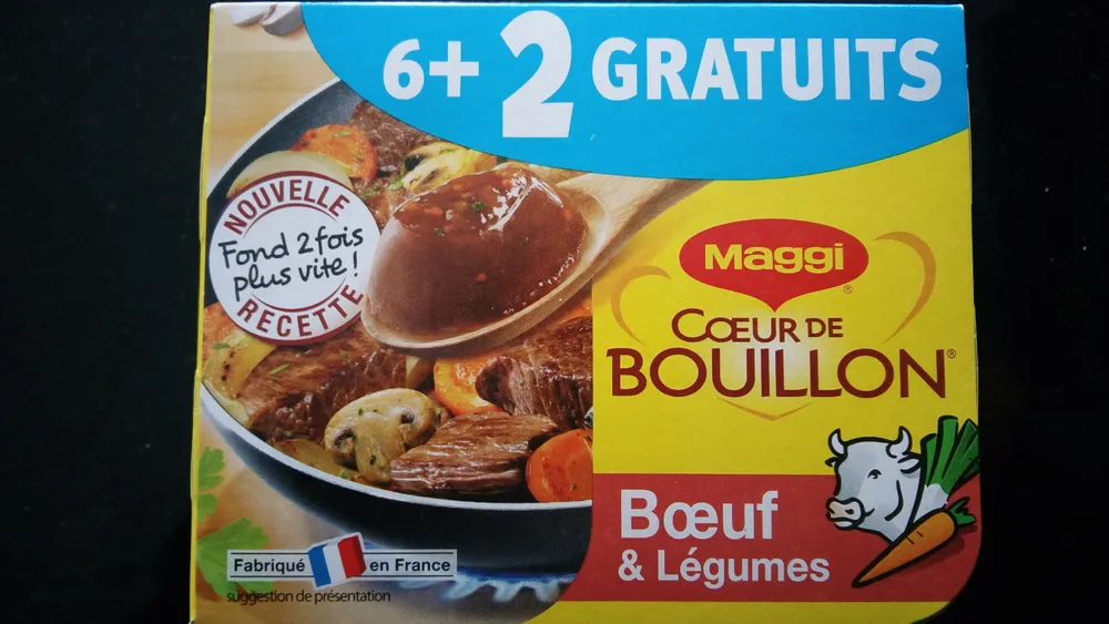 Coeur de bouillon boeuf et légumes