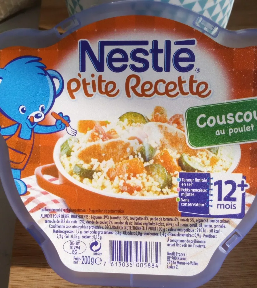 Ptite recette couscous 200g dès 12 mois