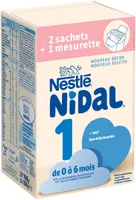 NESTLE NIDAL 1 Lait Infantile 1er âge 2x350g dès la Naissance