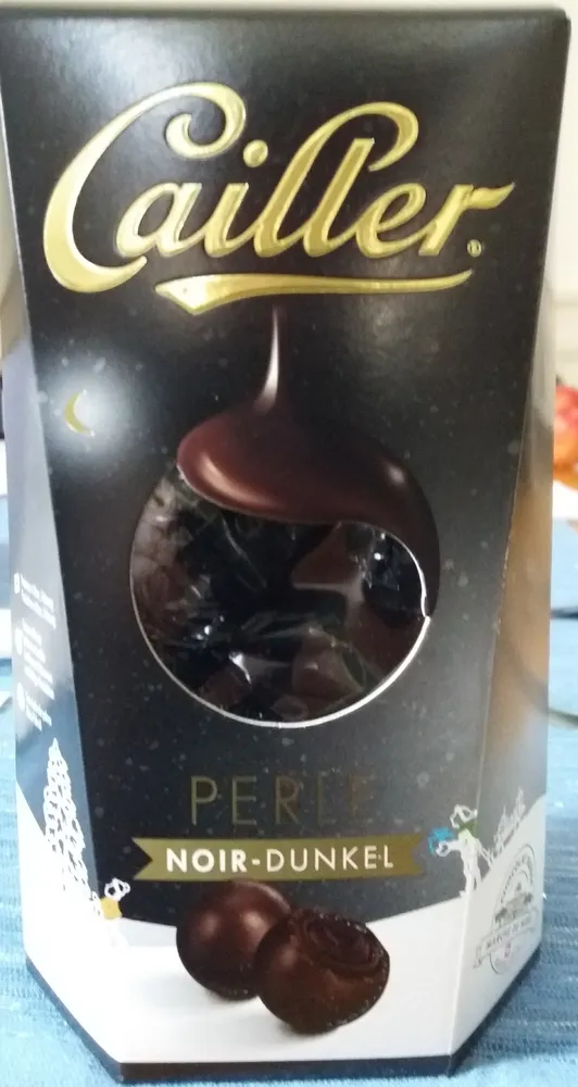 perle noir Chocolat noir fourrré à la crème chocolat noir