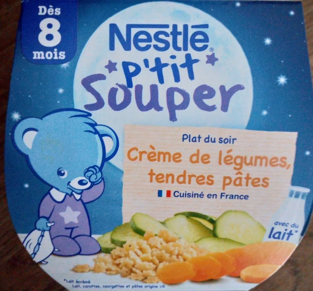 Crème de légumes, tendres pâtes