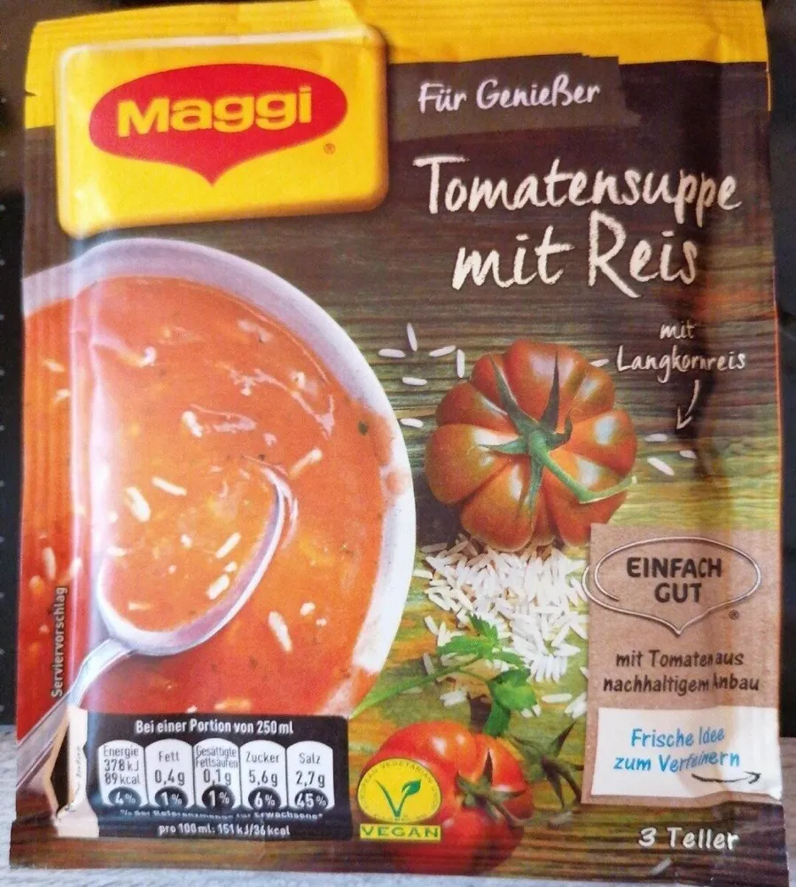 Suppe - Tomatensuppe mit Reis
