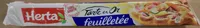 Pate feuilletée tarte en or