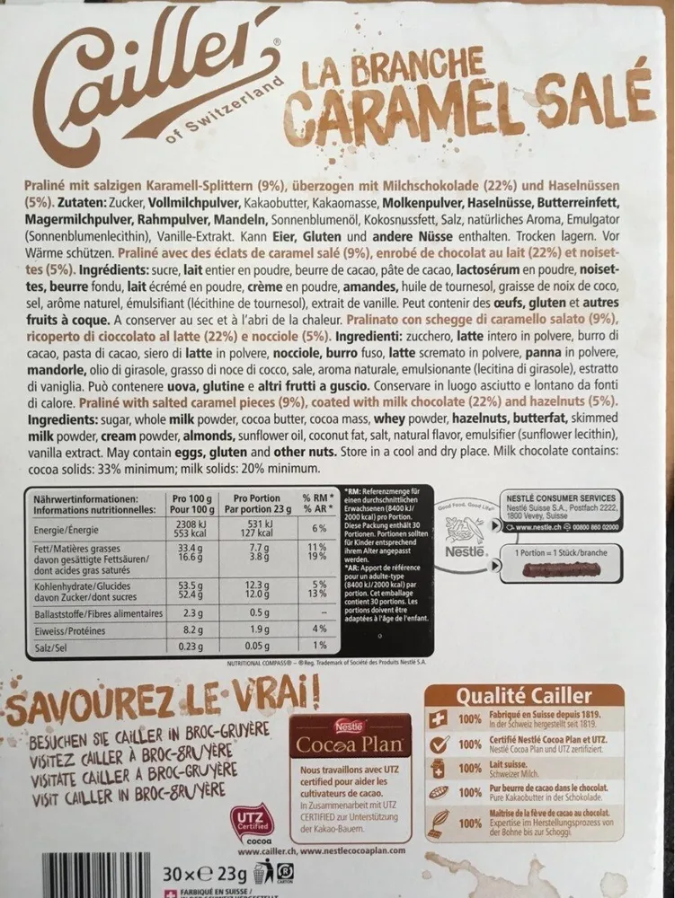 Branche caramel beurre salé