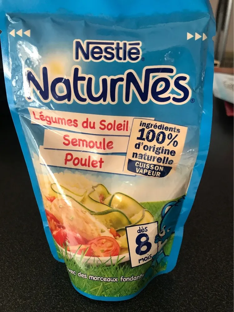 NATURNES Légumes du Soleil Semoule Poulet - 190g - dès 8 mois