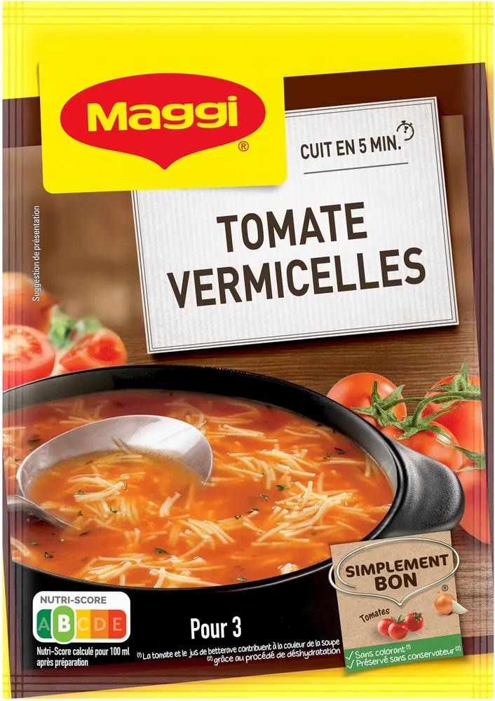MAGGI Saveur à l'Ancienne Soupe de Tomate aux Vermicelles