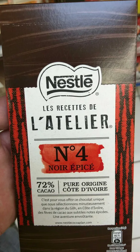 Recettes de l'Atelier N°4 Noir Epicé