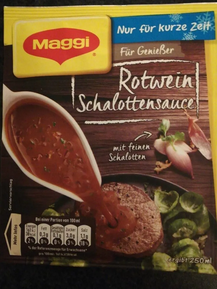 Soße Rotwein Schalottensoße