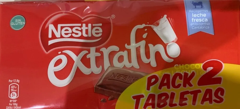 Chocolate con leche extrafino