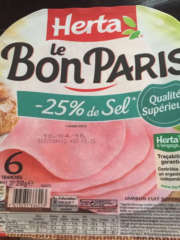 Le Bon Paris (-25% de sel)