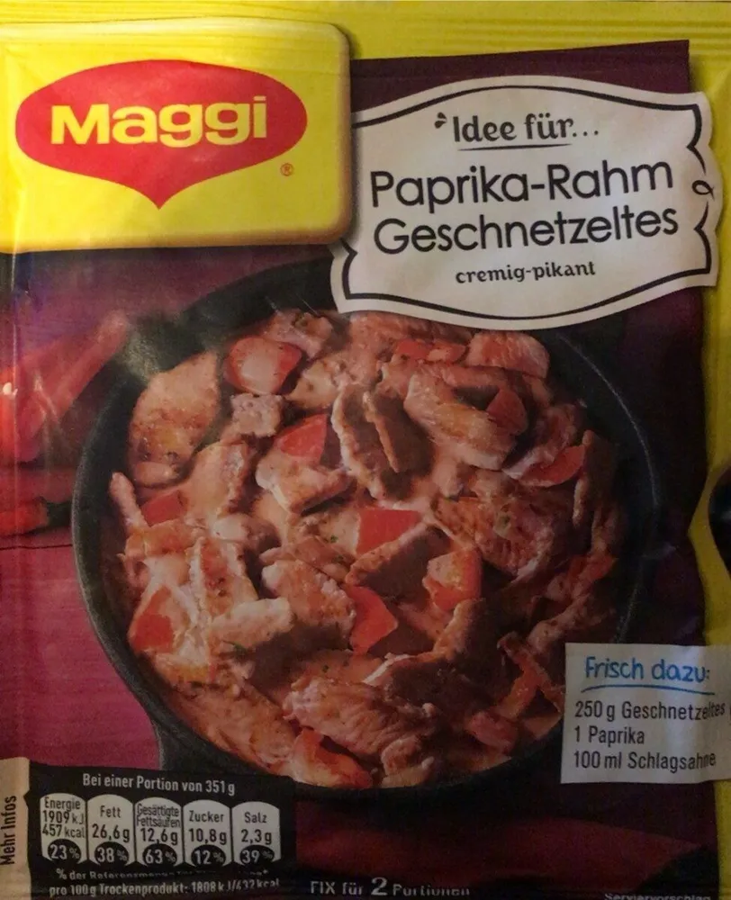 Paprika-Rahm Geschnetzeltes