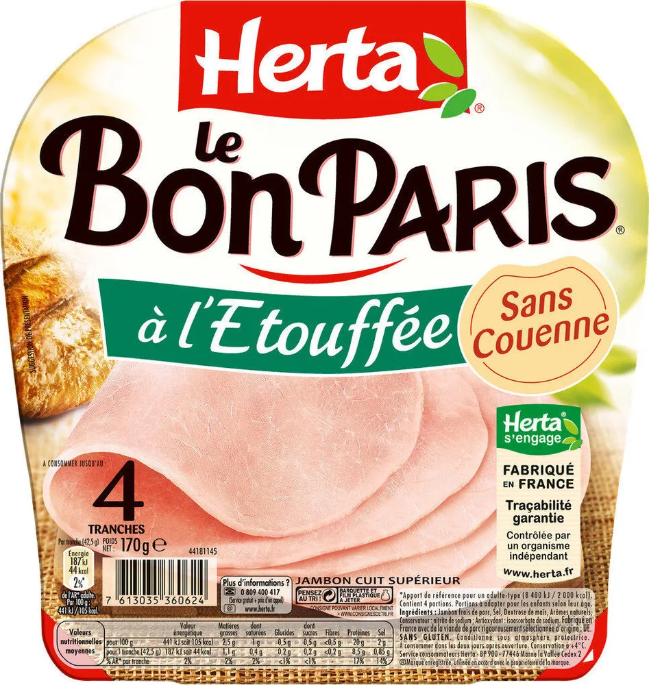 TENDRE NOIX jambon à l'étouffée sans couenne