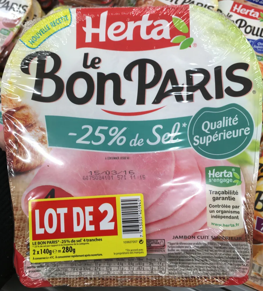 Le Bon Paris -25% de sel (lot de 2)