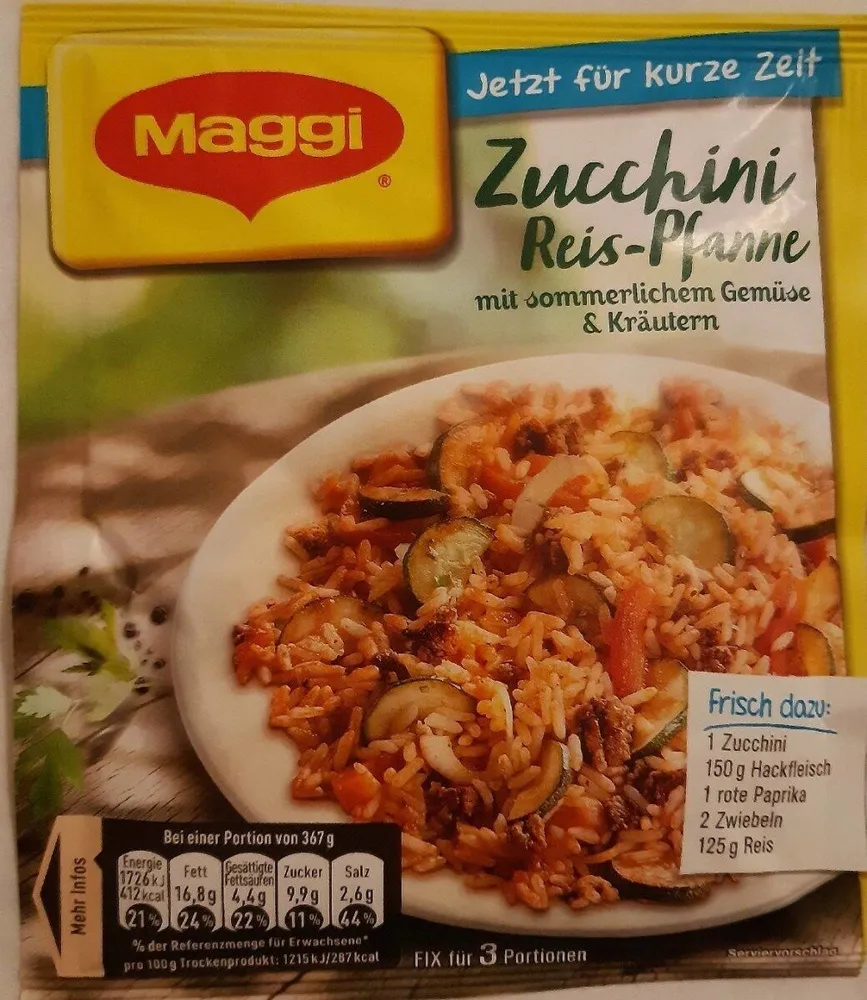 Zucchini-reis Pfanne, Mit Sommerlichem Gemüse Und . ..