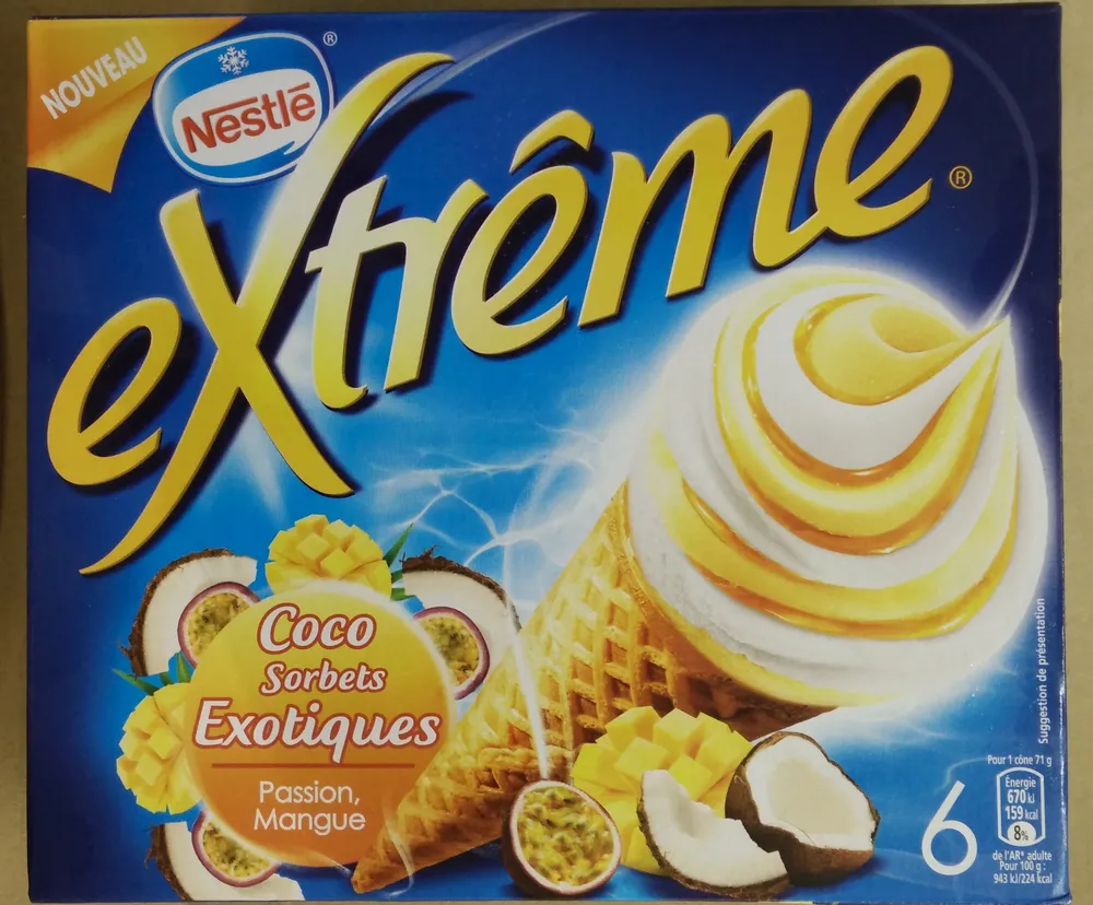 Cône Coco Sorbets Exotiques