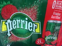 Eau minerale gazeuse aromatisee fraise perrier