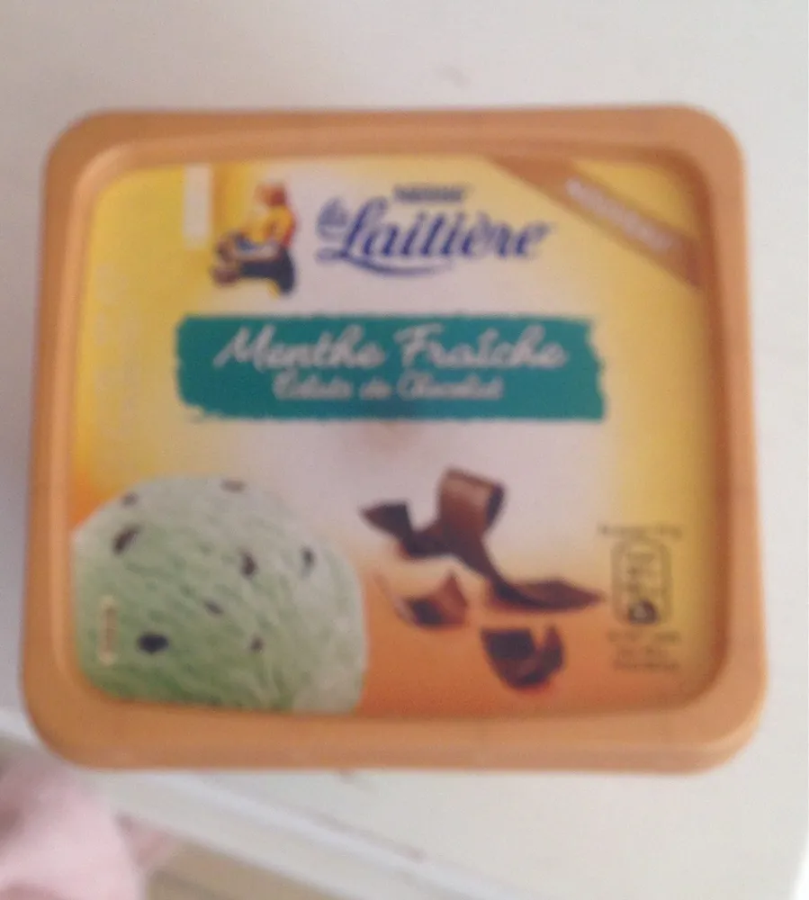 Glace en bac menthe éclats chocolat La Laitière