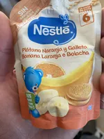 Plátano, naranja y galleta