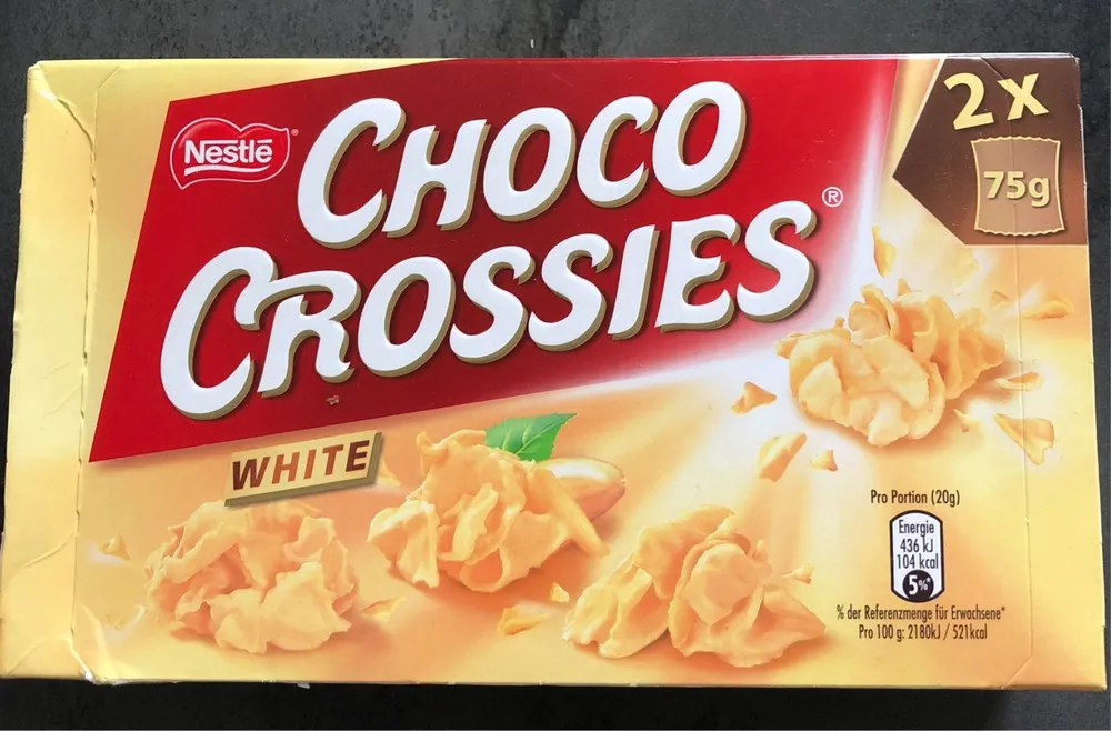 Choco Crossies White 2X75G