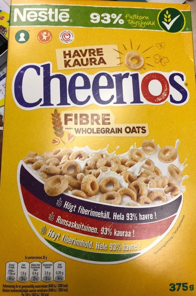 Nestlé Cheerios 375G Kaura Täysjyvämuro