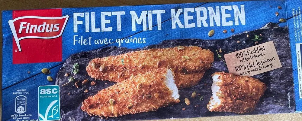 Filet avec des graines de courge