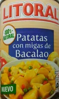 Patatas con migas de bacalao