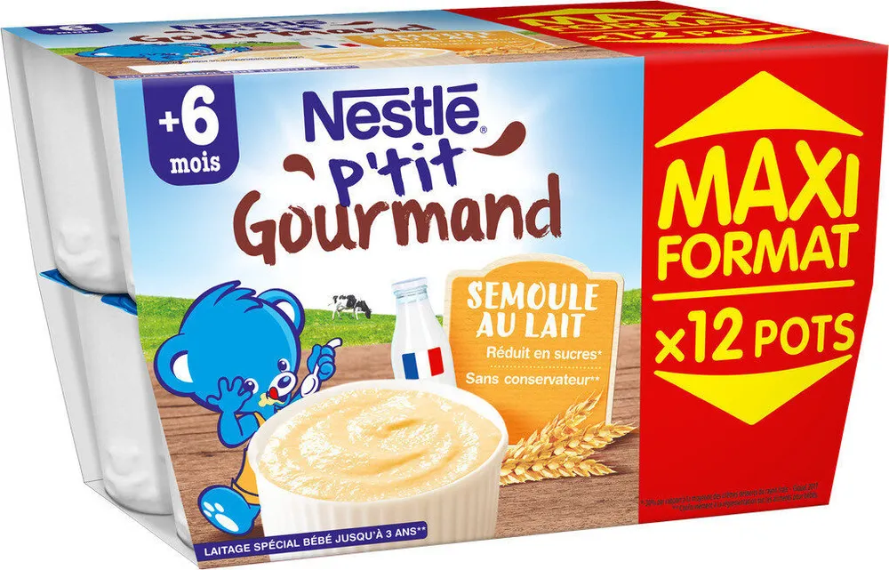 P'TIT GOURMAND semoule au lait