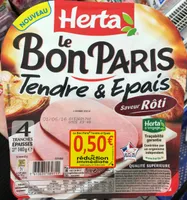 Le Bon Paris - Viande de porc cuite de qualité supérieure saveur rôti