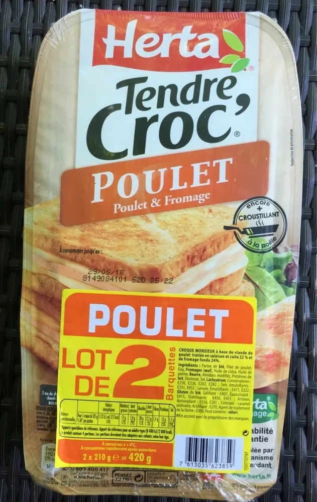 Tendre Croque Croque monsieur poulet & fromage