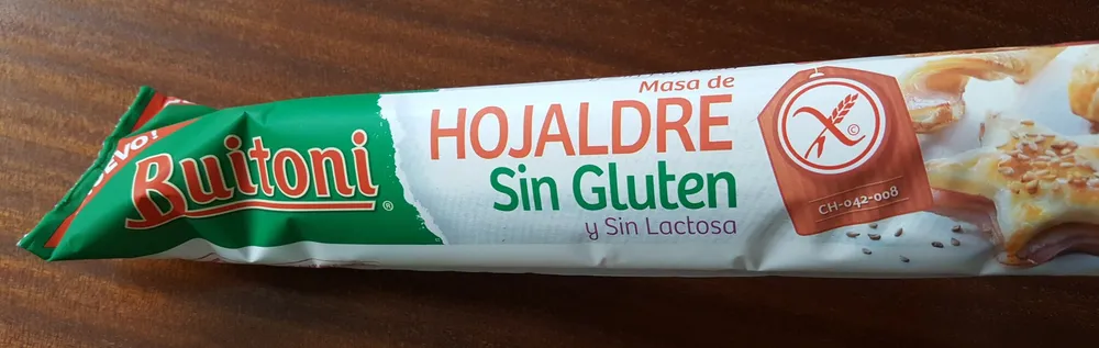 Masa de hojaldre sin gluten y sin lactosa