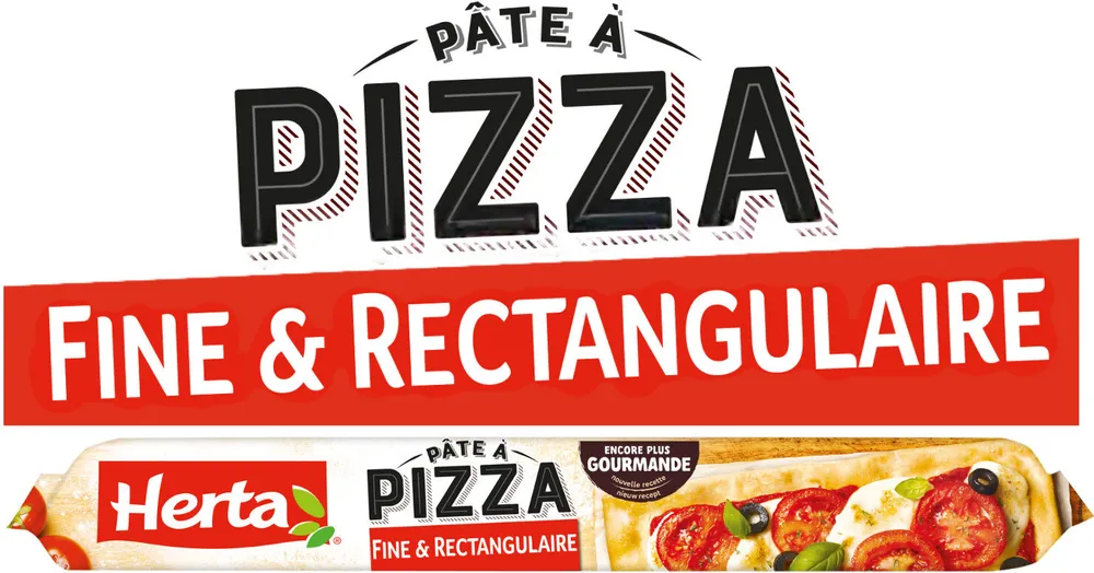 HERTA Pâte à Pizza Fine et Rectangulaire 390g