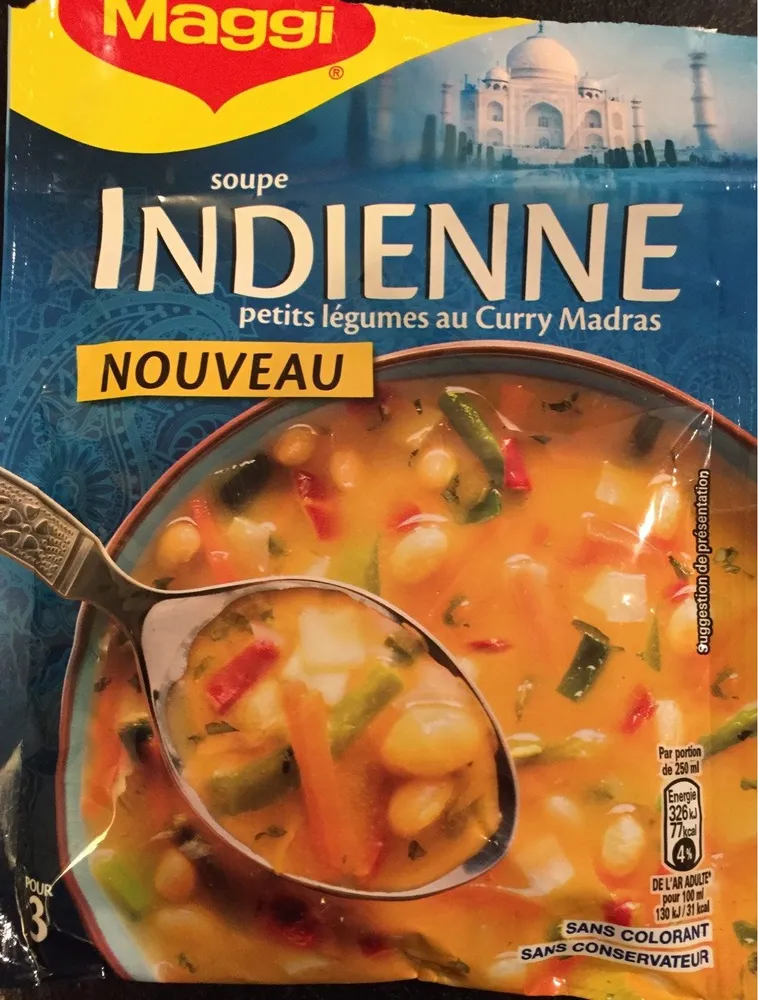 Soupe Indienne au Curry Doux