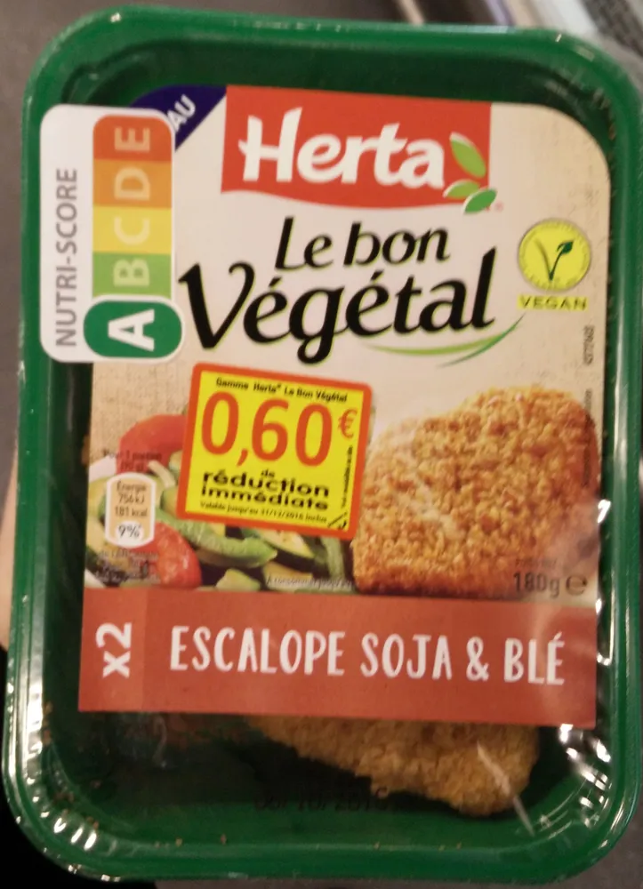 Le bon Végétal Escalope Soja & Blé