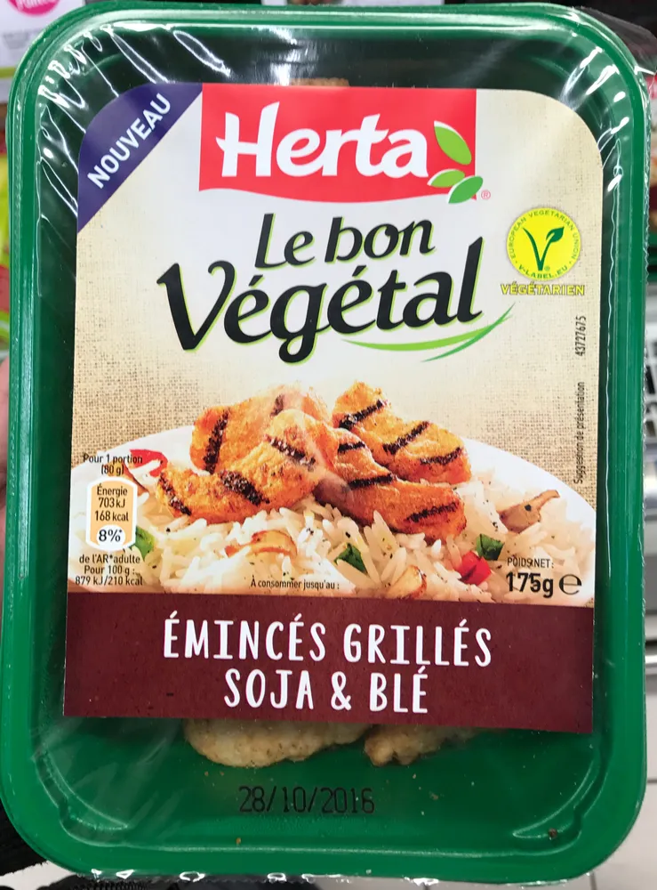 Le bon Végétal Émincés grillés Soja & Blé